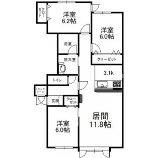 パナシア【1階】の間取り