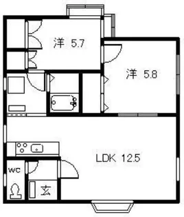 スクエア7・2【101号室】の間取り
