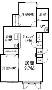 ジャルダン【101号室】の間取り