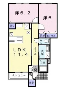 ポルト・ボヌール【1階】の間取り