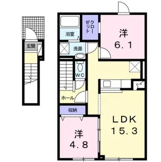 プラシード【2階】の間取り