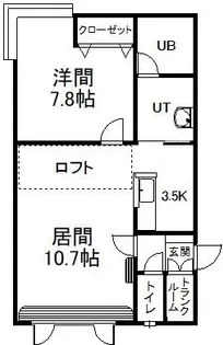 ルアンA【201号室】の間取り