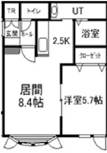 ロワールC【105号室】の間取り