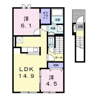 サンフラワー【2階】の間取り