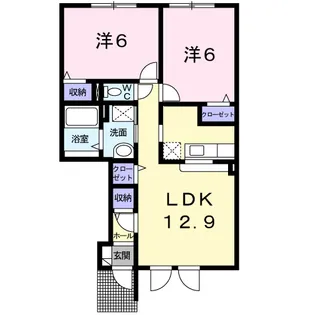 カーサ・ヴェルデ【1階】の間取り