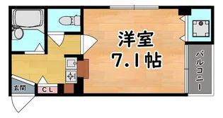 ブロスコート住吉【4階】の間取り