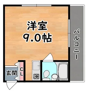 1Rの間取り画像