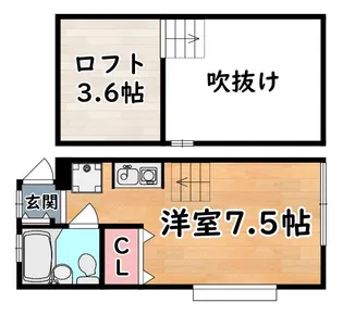 シティーホームズ六甲【1階】の間取り