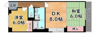 グレードタイム六甲【2階】の間取り