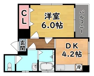 コアマンション【2階】の間取り