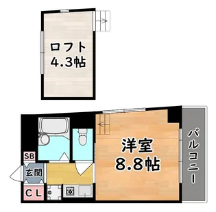 フラワービル【4階】の間取り