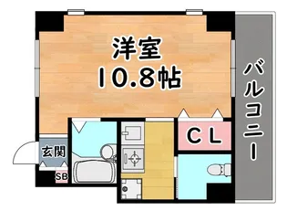 第6六甲センタービル【2階】の間取り