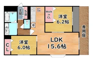 モンテボヌールII【1階】の間取り