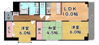 HACHIBUSE六甲【4階】の間取り