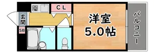 六甲ハイツUEDA【2階】の間取り