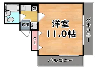 六甲グランドライオンズII【5階】の間取り