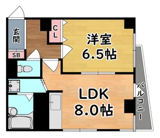 トーカン六甲キャスティール【3階】の間取り