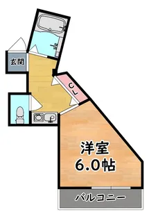 六甲カーサ・デ・ピエドラ【3階】の間取り