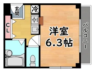 ブロスコート住吉【4階】の間取り