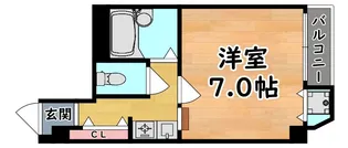 ブロスコート住吉【2階】の間取り