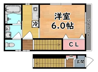 アリエス六甲【2階】の間取り