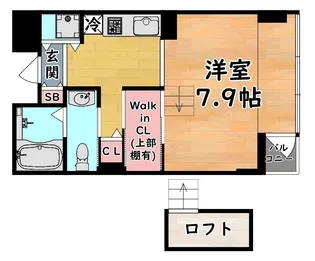 エス・キュート御影【4階】の間取り