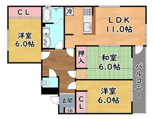 アベニュー六甲篠原【3階】の間取り
