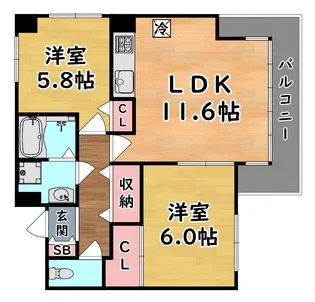 住吉本町壱番館【4階】の間取り
