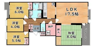 ファミーユ御影城ノ前【3階】の間取り