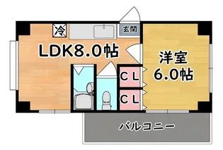 フォーライフ御影【3階】の間取り