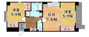 大栄・Kobe十一屋【2階】の間取り