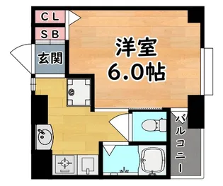 シャトレ六甲【1階】の間取り