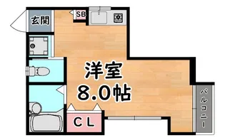 高羽ロッジ【2階】の間取り
