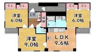アムール王子公園【3階】の間取り
