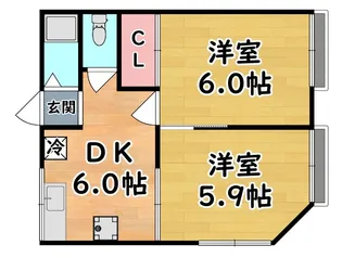 灘北ハイツ【2階】の間取り