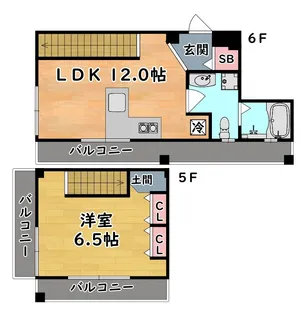 甲南オーキッド【5階】の間取り