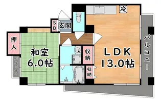 六甲KIハイツ【3階】の間取り