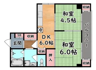 石町エメラルドハイツ【2階】の間取り
