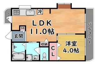 ヴィラ篠原【2階】の間取り