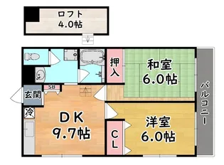 INK甲南【4階】の間取り