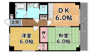 サンパレス六甲【1階】の間取り