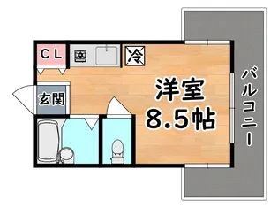 1Rの間取り画像