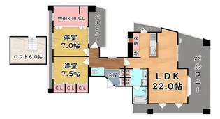 シェヌーア御影【8階】の間取り