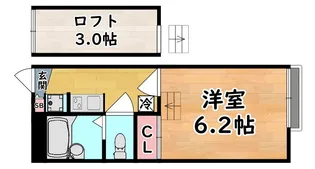 レオパレス御影塚町【1階】の間取り