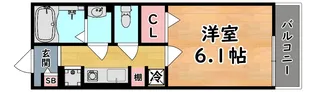1Kの間取り画像