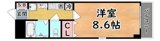 シーズ六甲道【2階】の間取り