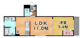 ホワイトメゾン御影中町【3階】の間取り