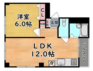 ボシュケ六甲【2階】の間取り