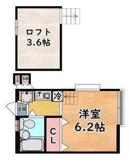 シティーホームズ六甲【2階】の間取り