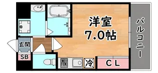 ベルヴィ六甲【2階】の間取り